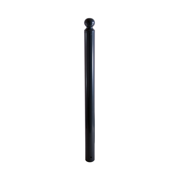 Ornamental bollard | steel tube � 89 mm | with globe head | removable, with triangular locking mechanismacc. with DIN 3223, self-engaging lockwith hot-dip galvanized ground socket part-no. 470.10 | without eyelet
